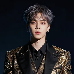 park jimin. wearing intricate styled outfit, semi realism, anime realism, symmetrical face, slim face, appealing, photorealism, fanpop, quotev, kpop amino, wattpad, amazing depth, sakimichan, greg rutowski, volumetric lighting, cinematic lighting, artstation concept art