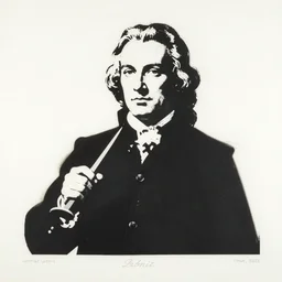 individual gottfried leibniz silk screen banksy style