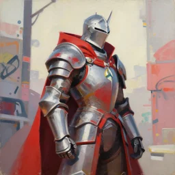 greg manchess portrait painting of armored ainz ooal gown aka momon in a red cloak as overwatch character, medium shot, asymmetrical, profile picture, organic painting, sunny day, matte painting, bold shapes, hard edges, street art, trending on artstation, by huang guangjian and gil elvgren and sachin teng