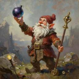 a beautiful portrait painting of an d & d fantasy gnome throwing potion bomb, portrait fantasy art, art by keith parkinson and greg rutkowski and tim hildebrandt