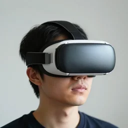 1 8 0 0 s photo of a person wearing a vr virtual reality headset