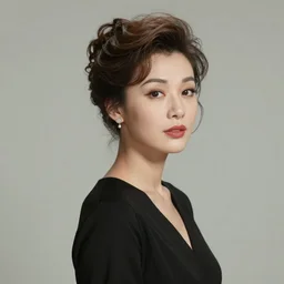 a portrait of an elegant lady, 1990s