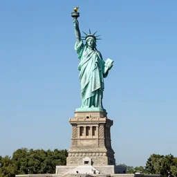 The Statue of Liberty, made of gold