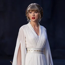 taylor swift as princess leia in star wars, by ruth bernhard