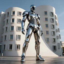 Battle armor designed by Frank Gehry, fashion photography