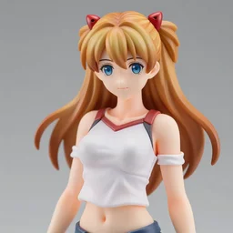 figurine of asuka from sao wearing an elegant summer blouse, personification, official store photo, commercial photo, featured on amiami, 8 k, 8 5 mm, beautiful composition, smooth curves