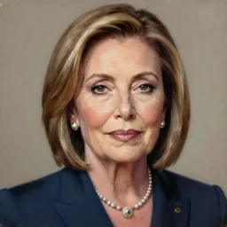 anime nancy pelosi, intricate oil painting by greg rutkowski, trending on artstation