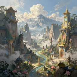 Legendary valley of dreams, intricate, elegant, fantasy, highly detailed, digital painting, sharp focus, illustration, beautiful volumetric lighting, epic light, artstation, colorful, art by Gregory Crewdson