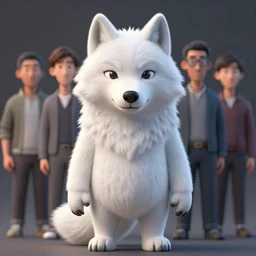 a beautiful portrait of a cute male anthropomorph white wolf wearing a kigurumi. character design by cory loftis, fenghua zhong, ryohei hase, ismail inceoglu and ruan jia. artstation, volumetric light, detailed, photorealistic, rendered in octane