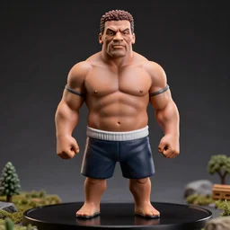 a nendoroid of mike tyson, detailed product photo