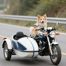 ridiculously photogenic dog riding in motorcycle sidecar