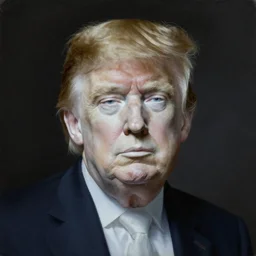 Painting of Donald Trump, long blonde hair, delicate, pale milky white porcelain skin, occult, by Edward Hopper. 8K. Extremely detailed
