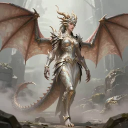 portrait of the dragon queen by artgerm, Dragon in dragon lair, HD, full body dragon concept, flying dragon, Human body with dragon features, beautiful queen, perfect face, fantasy, intricate, elegant, highly detailed, digital painting, artstation, concept art, smooth, sharp focus, illustration, ray tracing, 4k realistic 3d rendered portrait, soft shading, soft colors, relaxed colors, hyperdetailed, wide angle lens, fantasy, futuristic horror, armor style of giger