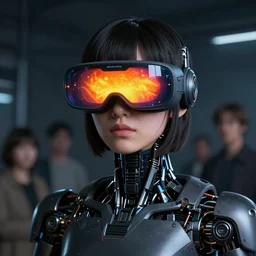thermal vision, dark cyberpunk asian robot in a virtual reality, by francis bacon, by ayami kojima, by amano, by karol bak, greg hildebrandt, by mark brooks, by alex grey, by zdzisław beksinski, by takato yamamoto, ultra detailed, high resolution, ultra detailed, close - up wide portrait