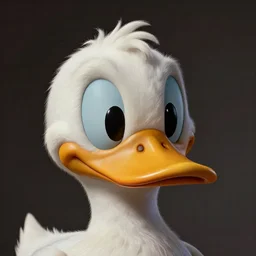 photorealistic ( donald fauntleroy duck ) feroflex portrait photography photorealistic, studio lighting, ektachrome, intricate, face details, ultradetails, beautiful face, artstation