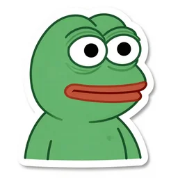 a sticker illustration of a pepe, highly detailed, carefully drawn, meme, artstation, artstationHQ, artstationHD