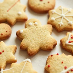 1970's cookbook color photograph of Christmas cookies sharp detail high detail