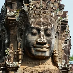 angkor wat god, close - up portrait, powerfull, intricate, elegant, volumetric lighting, scenery, digital painting, highly detailed, artstation, sharp focus, illustration, concept art, ruan jia, steve mccurry