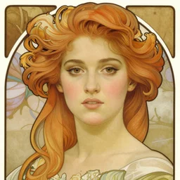 detailed portrait of amber heard by alphonse mucha