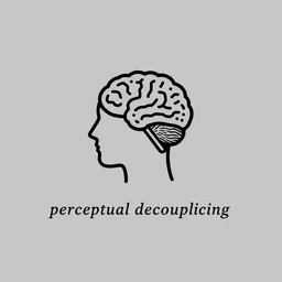 minimalist logo icon for a wandering mind perceptual decoupling, inked outline, one person, brain filter pixelated, retro psychology, victo ngai, kilian eng, lois van baarle