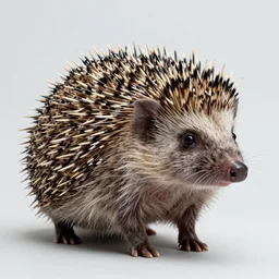 a hedgehog with spines made of iron