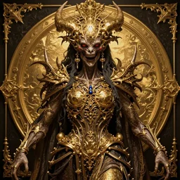 portrait of a majestic abomination, in style of Midjourney, insanely detailed and intricate, golden ratio, elegant, gothic ornate, horror, elite, ominous, haunting, matte painting, cinematic, cgsociety, Zdizslaw Beksinski, James jean, Noah Bradley, Darius Zawadzki, vivid and vibrant
