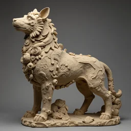stunning etrange large scale clay sculpture of a mythic animal by beth cavener. the human psychology, stripped of context and rationalization, and articulated through animal and human forms