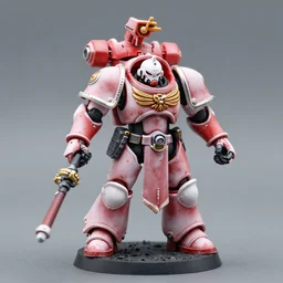 photo of a tau ethereal from warhammer, red and white shades, tech staff, warhammer model, figurine, highly detailed, sharp focus