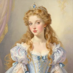 baroque rococo pastel beautiful princess Greg Hildebrandt Lisa frank portrait