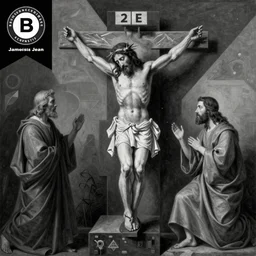 the transfiguration of jesus christ, an ultrafine detailed painting by james jean, greyscale, behance contest winner, vanitas, angular, altermodern