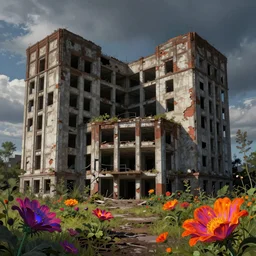 a beautiful detailed illustration of abandoned city architecture urbex consulate industrial architecture unfinished building by winslow homer, magic realism cosmic flowers reclaimed by nature dramatic lighting lightpaint thermal imaging nature, archdaily, wallpaper, highly detailed, trending on artstation.