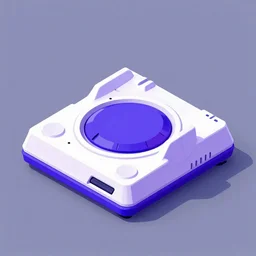 “isometric view of 90s gaming system, in style of vaporwave.”