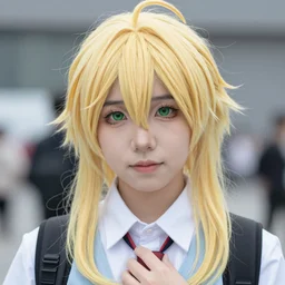 Famous cosplayer, headshot, 200mm, canon, f5.6
