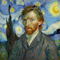 bright beautiful oil painting portrait of young luke skywalker in 1 9 th century clothing with a missing ear, light scatter, van gogh