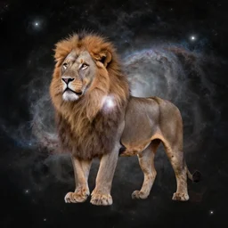 a nebula that resembles a lion, photo by hubble