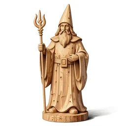 wizard statue constructed out of wood, architecture, made out of wood, high details, lineart, by vincent di fate, inking, 3 color screen print, masterpiece, trending on artstation, sharp, high contrast, hyper - detailed, photo realism, hd, 4 k, 8 k