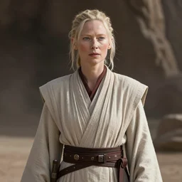 Tilda Swinton as a Jedi, still from Star Wars X: Republic Rebirth