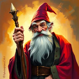 colorful portrait of an old wizard with a magic staff, rodel gonzalez, marc davis, milt kahl, jim warren, don bluth, glen keane, jason deamer, rob kaz, character art, concept art