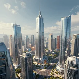 futuristic city, by Professor Bad Trip