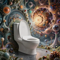 a futuristic toilet, fantasy landscape made of fractals facing each other, ultra realistic, wide angle, intricate details, the fifth element artifacts, highly detailed by peter mohrbacher, hajime sorayama, wayne barlowe, boris vallejo, aaron horkey, gaston bussiere, craig mullins