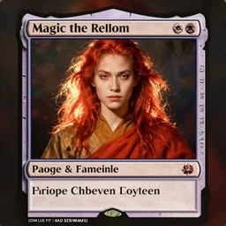 magic the gathering card, human, red hair, monk