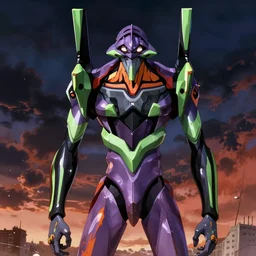 end of evangelion by greg rutkowski and rembrandt, anime art, contrastive colors, epic, beautiful composition, very detailed, dramatic, sharp focus