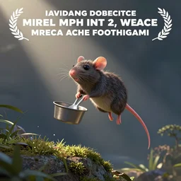 Pixar's remy the rat cooking and diving in the air