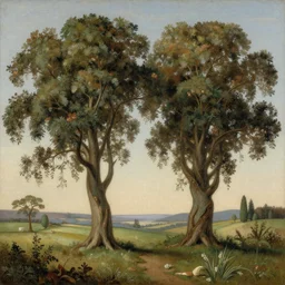 painting by John Howe of the two trees of valinor