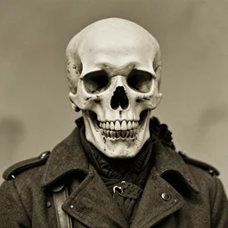 portrait of death god, ww1 photo, grainy, high detail, high resolution,