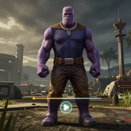 Thanos in gta v loading screen artwork