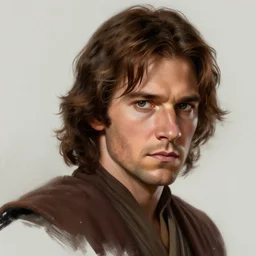 portrait of a man by greg rutkowski, jedi kinght that looks like adam brody, messy brown hair, star wars expanded universe, he is about 3 0 years old, highly detailed portrait, digital painting, artstation, concept art, smooth, sharp foccus ilustration, artstation hq