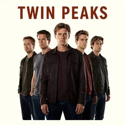 Twin Peaks poster artwork by Olly Moss, James Northfield, Charles Hallo, Kerne Erickson, Michael Whelan and Tomer Hanuka, Rendering of Kyle MacLachlan head coming out of a cherry pie, full of details, by Makoto Shinkai and thomas kinkade, Matte painting, trending on artstation and unreal engine