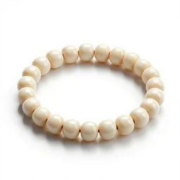 ivory tennis bracelet, clean 3d render, octane render, isolated on a pure white background, centered, entire object in frame, sharp focus, soft studio lighting