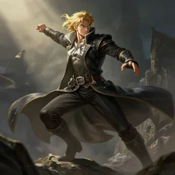 elric of melnibone, artwork by michael whelan, full figure, action pose, dramatic lighting, cinematic, hyperrealistic, highly detailed, artstation,